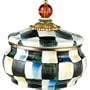 MacKenzie-Childs Enamel Squashed Pot Canister-Courtly Check�