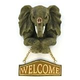 Elephant Welcome Sign Plaque Indoor Outdoor Patio Garden Front Door
