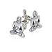 Large Buddha Cufflinks in Pewter Silver with Presentation Box
