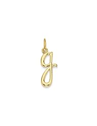 The Claire Lower Case Script Initial G Pendant in 14K Yellow Gold