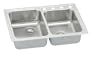 Elkay LRADQ250550 Lustertone ADA Compliant Bowl Double Basin