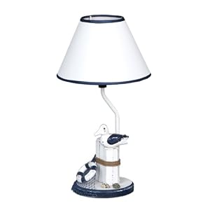 Pelican Nautical Sailboat Wood Table Lamp Light