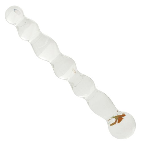 Best Price Clear Graduate Glass Dildo Pleasure Wand (colors may vary)
