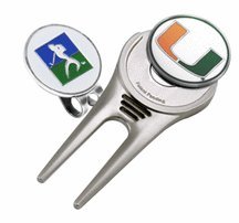 Miami Hurricanes Divot Tool Hat Clip With Golf Ball Marker Of 2)