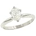 0.77cttw Oval Shape Diamond Solitaire Ring Egl G-H/si1