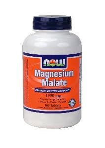 Now Foods Magnesium Malate, 180 tablets / 1000 mg ( Multi-Pack)