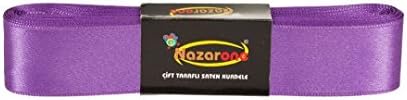Nazarone 1.18" (3cm) Solid Color Satin Ribbon, 10Yd (Purple - 07)