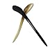 FREUDEWOOD 2 Count Handmade Organic Natural Buffalo Horn Hair Sticks