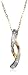 9ct Yellow & White Gold 15pt Diamond Twist Pendant & 18 Trace Chain