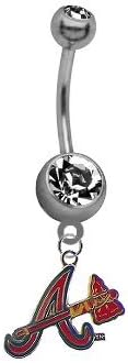 Atlanta Braves Style 2 MLB Baseball Belly Button Navel Ring