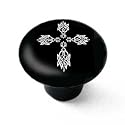 Celtic Cross Decorative High Gloss Ceramic Drawer Knob
