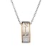 Men,Women's 2PCS Stainless Steel Pendant Necklace CZ Silver Black Gold Ring Love Valentine's Couples His & Hers Set -with 20 and 23 inch Chain
