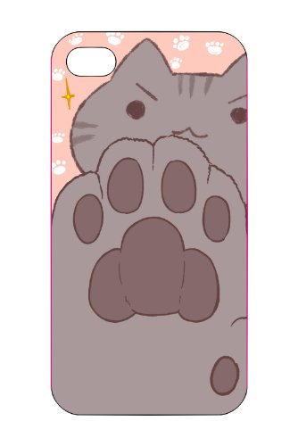 安いぷにぷに肉球付き　iPhone5用ケース　肉球Ｄ（どや顔）【ピンクカンパニー正規品/ねこむらおたこ/ネコ/猫/キーホルダー/Twitterから商品化】