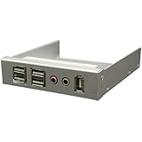 SilverStone FP32S Aluminum 3.5-Inch Drive Bay with USB X 4 + E1394 (Silver)