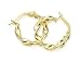 9ct Gold Ribbon Twist Hoop Earrings