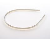 Package of 12 Unfinished Silver Metal Headbands Hair Accessories-5mm Wide