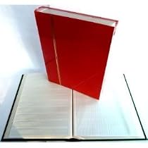 Briefmarken-Album SONDERANGEBOT (SUPERPREIS): A4, 60 Seiten wei&szlig;, Kunstledereinband (ROT) mit Goldpr&auml;gedruck, 10 Pergamynstreifen je Seite, DOPPELGELENKBINDUNG. Kunst-