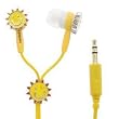 Ipopperz Buddyz Earbuds - Sunny Smile on Yellow Cord