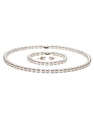 AA+ Quality, 6.5-7.0 mm, White Akoya Pearl Set