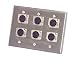 PROCO WP3002 (6) XLR FEMALE WALLPLATE TRIPLE GANG
