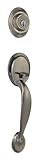 Weiser Lock GAC9771K15AS Kingsway Single Cylinder Keyed Entry Handleset from the Elements Series with the, Antique Nickel