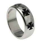316L Stainless Steel Ring with Laser-cut designs