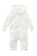 Bellybutton Hooded Velvet Baby Romper for (Off White, 4 - 6 Months)