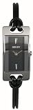 Seksy 4916 Ladies Black Dial & Leather Cord Strap Watch