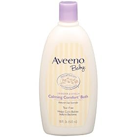 Aveeno Baby Calming Comfort Bath, Lavender & Vanilla, 18-Fluid Ounce Bottle