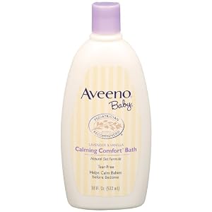 Aveeno Baby Calming Comfort Bath, Lavender & Vanilla, 18-Fluid Ounce Bottle