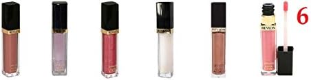 (Pack of 6) - MIX SET of Revlon Super Lustrous Lipglosses, 010 Shine City/ 200 Lilac Pastelle/ 130 Pink Whisper/ 060 Shine That Pink/ 040 Nude Lustre