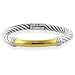 Sterling Silver & 18K Yellow Gold Bangle 7