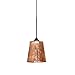 Besa Lighting XP-5125CF-BR 1X35W Gy6.35 Nico 4 Pendant with Stone Copper Foil Glass, Bronze Finish
