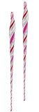 Pack of 2 Candy Fantasy Pink Peppermint Twist Icicle Christmas Ornaments 13
