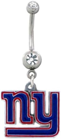 New York Giants Belly Ring - Double Gem By Body Studs (s)