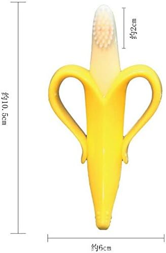 LOUS Soft Toothbrush Training Teething Banana Brush for Baby Kids Toddler Infant.
