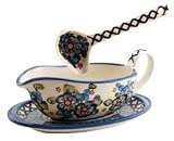 Polish Pottery Gravy Boat with Ladle 830/249-A9