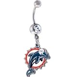 Miami Dolphins NFL Sexy Belly Navel Ring