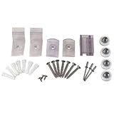 C.R. LAURENCE HP14BN CRL Brushed Nickel Frameless Sliding Shower Door Hardware Package for 1/4 Glass