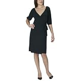 Mossimo®BlackElbowSleeveWrapDress-Ebony
