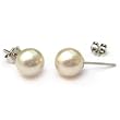 HinsonGayle AAA 7.5-8.0mm White Pearl Stud Earrings (14kWG)