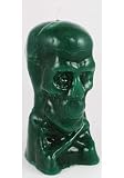 AzureGreen Ritual Green Skull Candle 5"