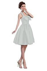 Halter Taffeta Bridesmaid Dress 