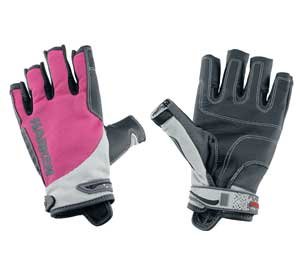 Harken Spectrum Junior 3/4 Finger Gloves-Pink/Dk Gray-XL