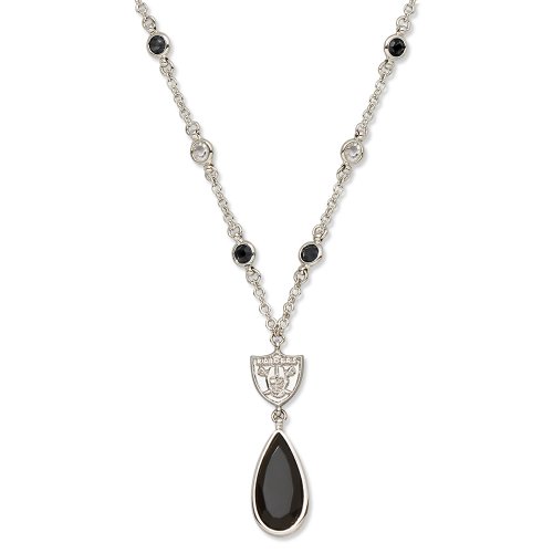 Oakland Raiders Crystal Logo Necklace