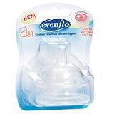 Evenflo Medium Flow Wide Silicone Nipple - 2 Pack