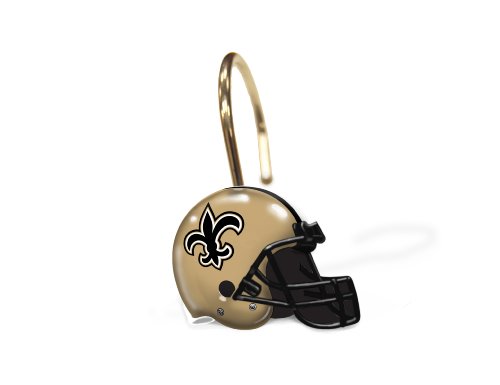 NFL New Orleans Saints Set of 12 Shower Curtain Rings