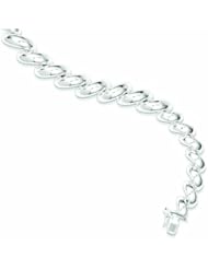 Genuine .925 Sterling Silver San Marco Graduated Bracelet 21.2 Grams 7.5 Inch Length. 100% Satisfaction Guaranteed.