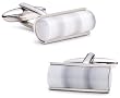 Grey Catseye Tube Cufflinks