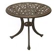 Darlee Catalina Cast Aluminum Outdoor Patio End Table - 21 Inch Round - Antique Bronze